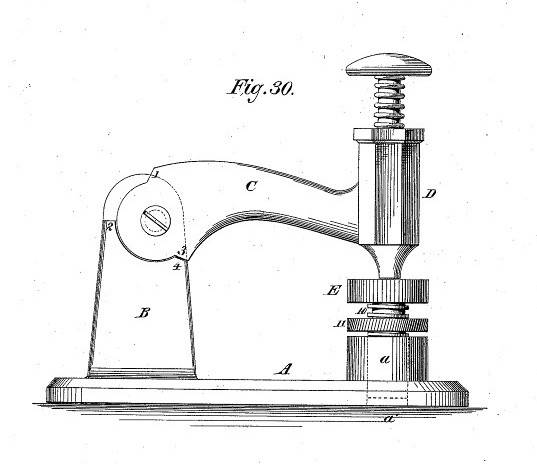 Single-Stroke Staple Press von George W. McGill, 1879